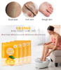 OEM ODM Foot Jelly Soak+ Salt Scrub+Mud Mask+Moisturizing Lotion 4Steps Orange Foot Care Set