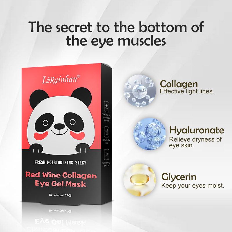 Red Wine Collagen Under Gel Patches Crystal for Puffy Eye, Dark Circle, Eye Bag By Factory Pice 