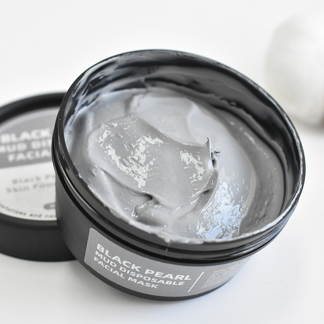 Moisturizing Firming And Restoring Black Pearl Mud Facial Clay Mask By Private Label