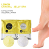 Custom Spa Exfoliating Detoxifying Foot Soak Relaxing Pedicure Foot Care Lemon Foot Crystal Jelly+Salt 2 in 1 Set
