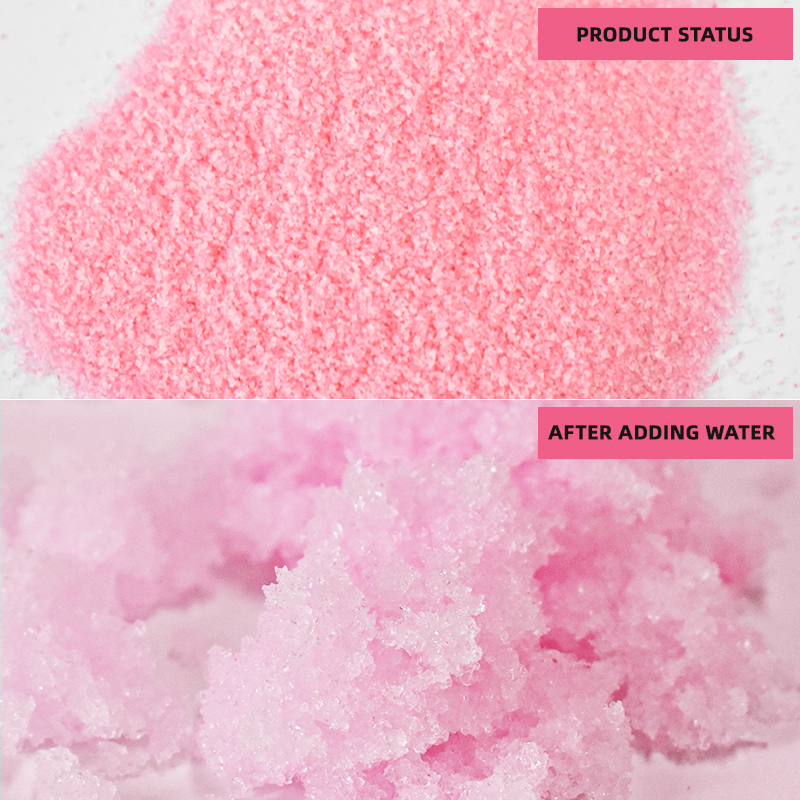 Custom Spa Exfoliating Detoxifying Foot Soak Moisturized Exfolliated Pedicure Rose Foot Crystal Jelly+Salt 2 in 1 Set
