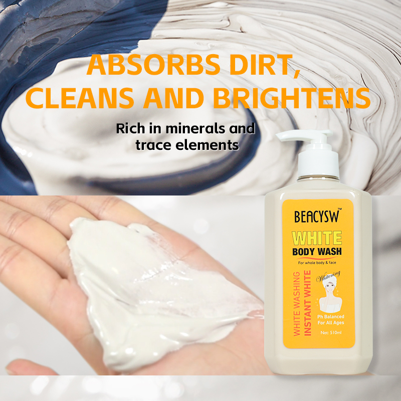 Private Label Body Wash Gel Moisturizing Skin Lightening Whitening Cream Body Lotion Shower Gel 