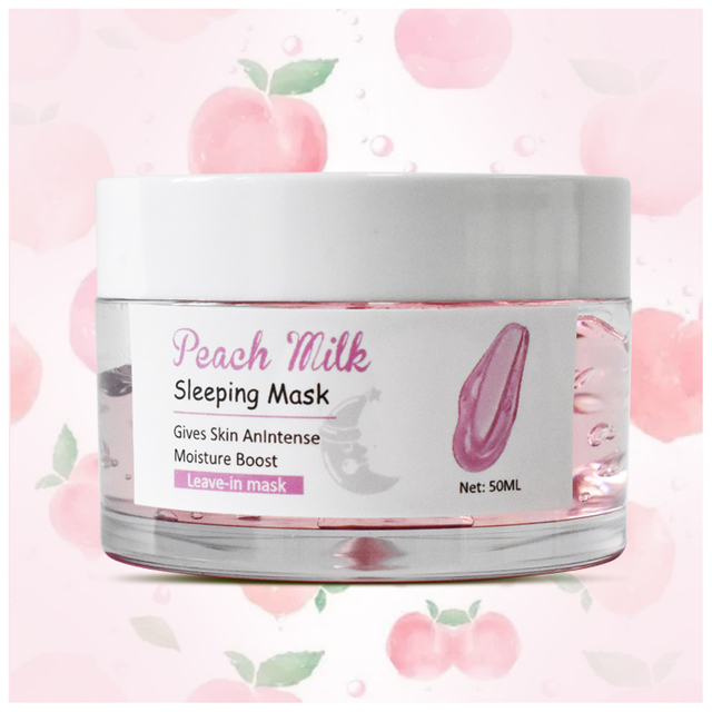 Custom Peach Milk Sleeping Mask Skincare to Soothe Skin for Overnight Glow and Moisture Protection