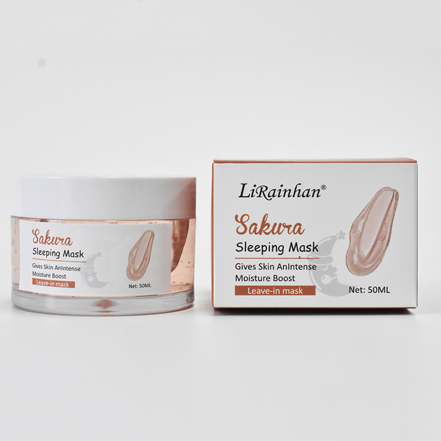 Custom Vegan and Organic Sakura Overnight Moisturizer Hydrating Sleeping Face Mask