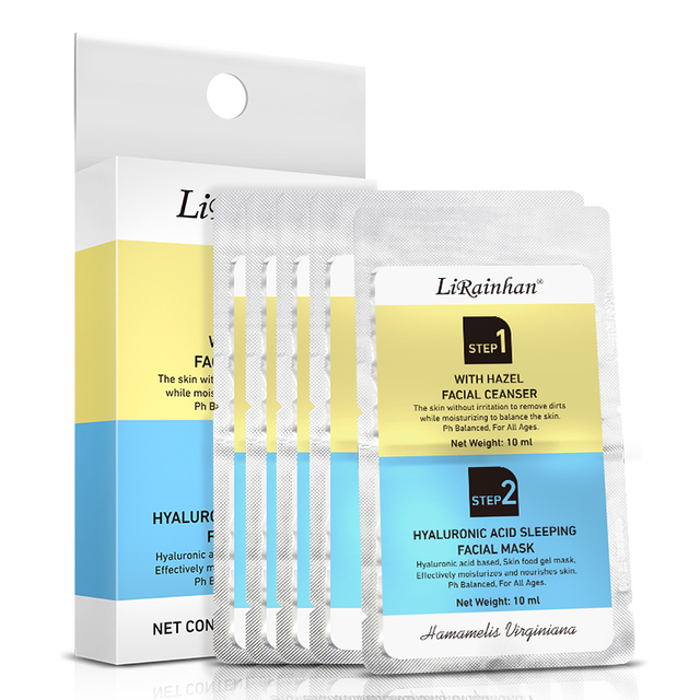 Witch Hazel Deep Cleansing Cleanser and Hyaluronic Acid Overnight Sleeping Mask 2-Piece Care Set