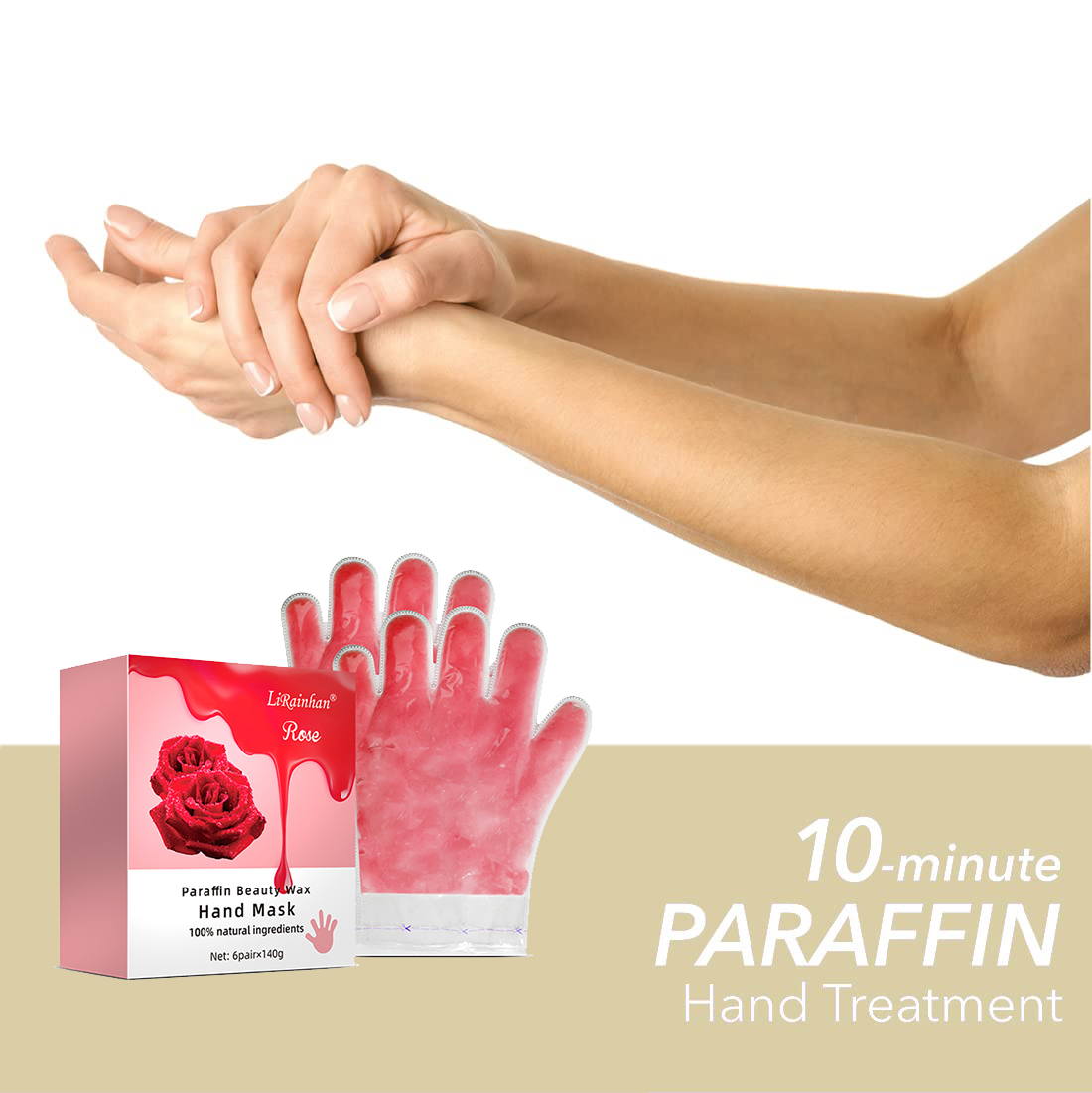 Private Label Rose Paraffin Wax Hand Mask