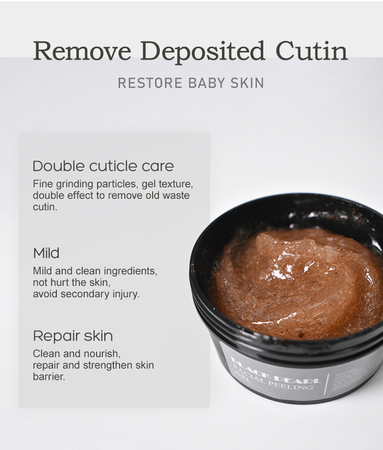 Black Pear Face Scrub Facial Peeling Gel Cleanser By LIRAINHAN