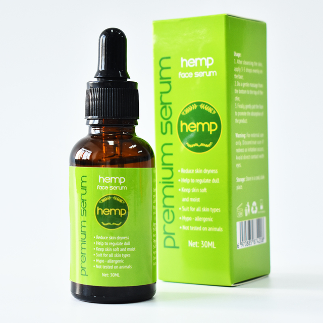 OEM ODM Hemp Face Serum For Natural Antioxidant, Anti-aging, Repairs Damaged Skin, Relieves Skin Irritation And Sunburn