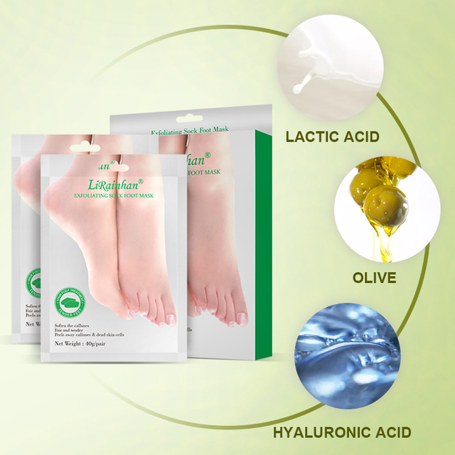 Olive Oil Exfoliating Foot Maskfor Dry Dead Skin, Callus, Repair Rough Heels By LIRAINHAN