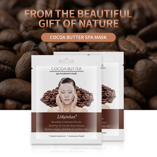  Custom Natural Vegan Hydrating Revitalizing Spa Pore-Tightening Facial Treatment Sheet Face Mask With Cocoa Butter