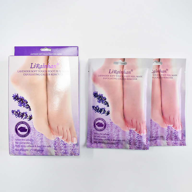 Factory Custom Callused Remove Lavender Foot Mask Peel For Dry Dead Skin, Repair Rough Heels