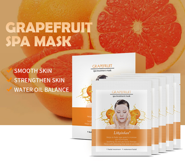  Custom Grapefuit Fading Spots Brightening and Whitening VC Facial Mask