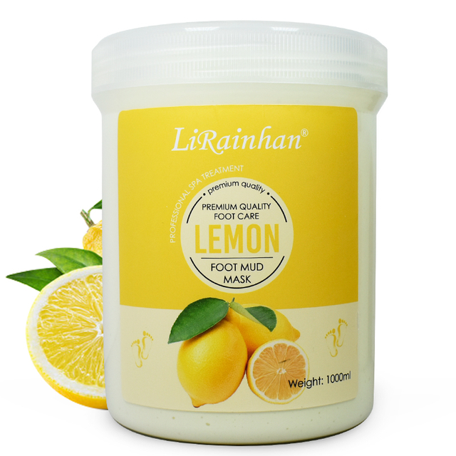 Skin Care Detox Lemon Scent Hydrating Kaolin Clay Mud for Foot and Body 1000ml 500ml