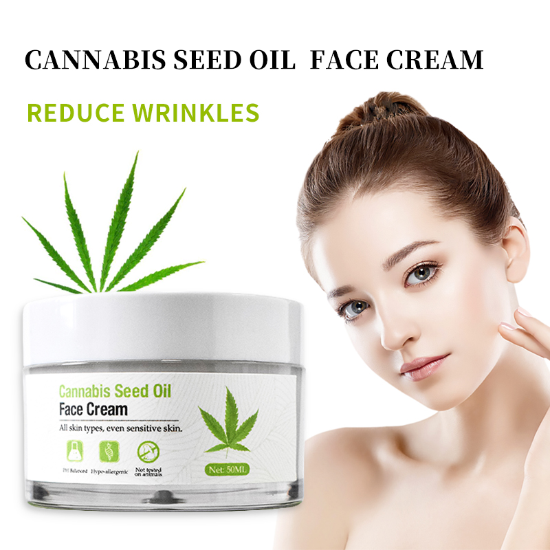 OEM ODM OBM Fine Lines, Rough Deep Wrinkles Cannabis Seed Oil Face Cream