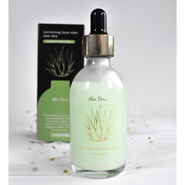 OEM ODM Aloe Vera Hydrating Soothing Moisturizing Improves Skin Tone & Texture Facial Skin Toner