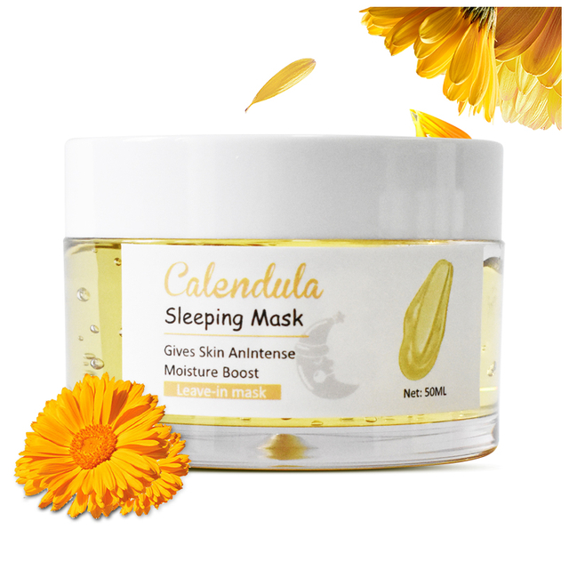 Custom Vegan Deep Hydration Calendula Peptide Ageless Sleeping Mask