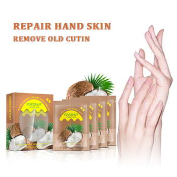 Private Label Hand Purify Sparking Crystal+Purify Sparking Activator+Walnut Scrub+ Moisturizing Cream 4Steps Coconut Hand Set
