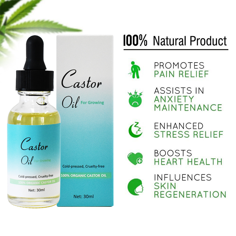 Custom Castor Oil for Hair Growth, Skin Condition, Eyebrows Eyelashes, Nail Care Grow, Strengthen, Moisture & Repair