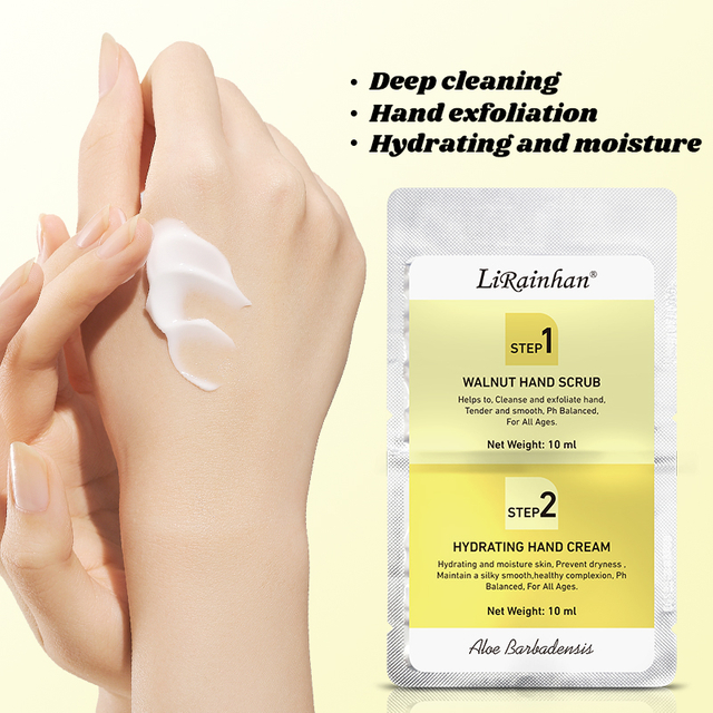  LIRAINHAN Hydrating Moisturizing Exfoliating Scrub for hand+Moisturizing Cream for hand