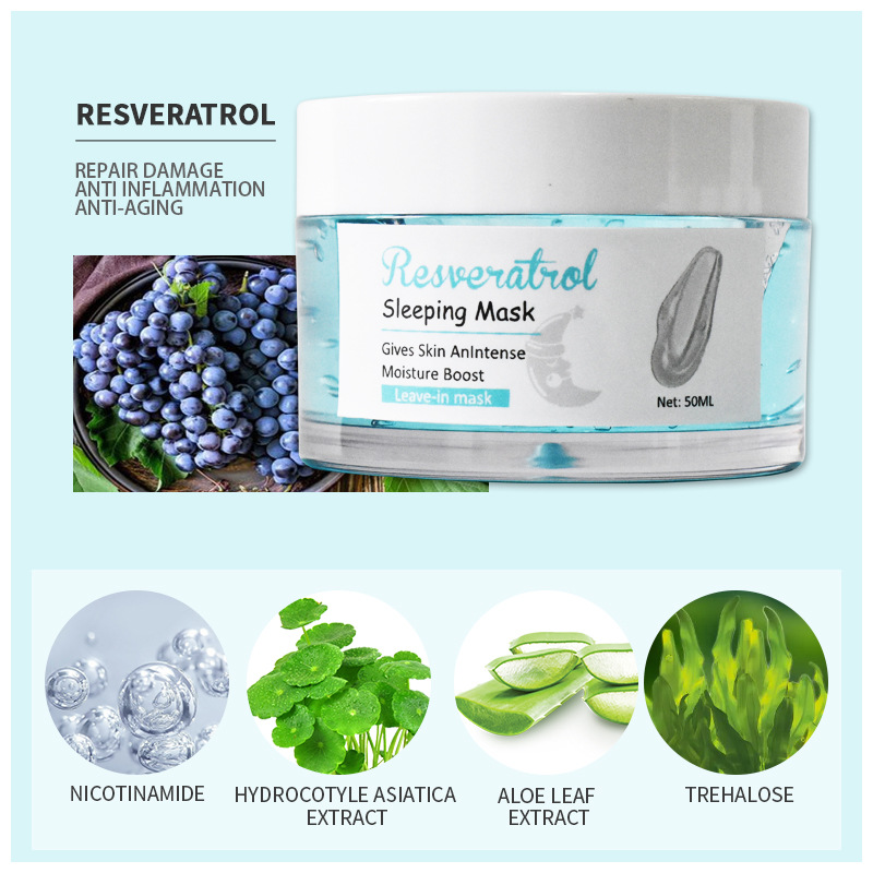 Antioxidant Moisturizing Anti-Aging Sleeping Resveratrol Overnight Mask