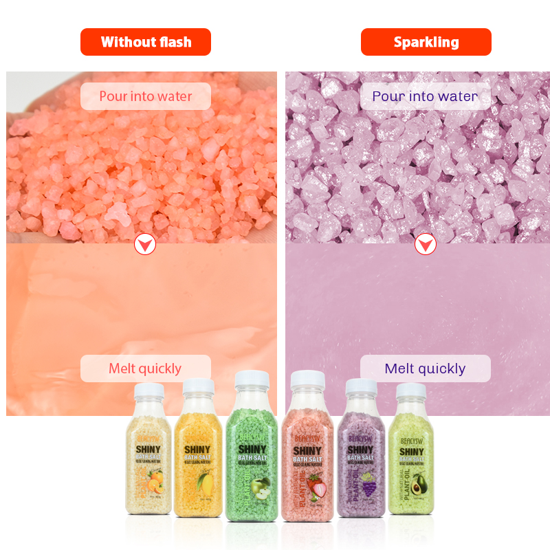 Wholesale Salt Bath Herbal Avocado Aromatic Shiny Epsom Bath Salt By BEACYSW